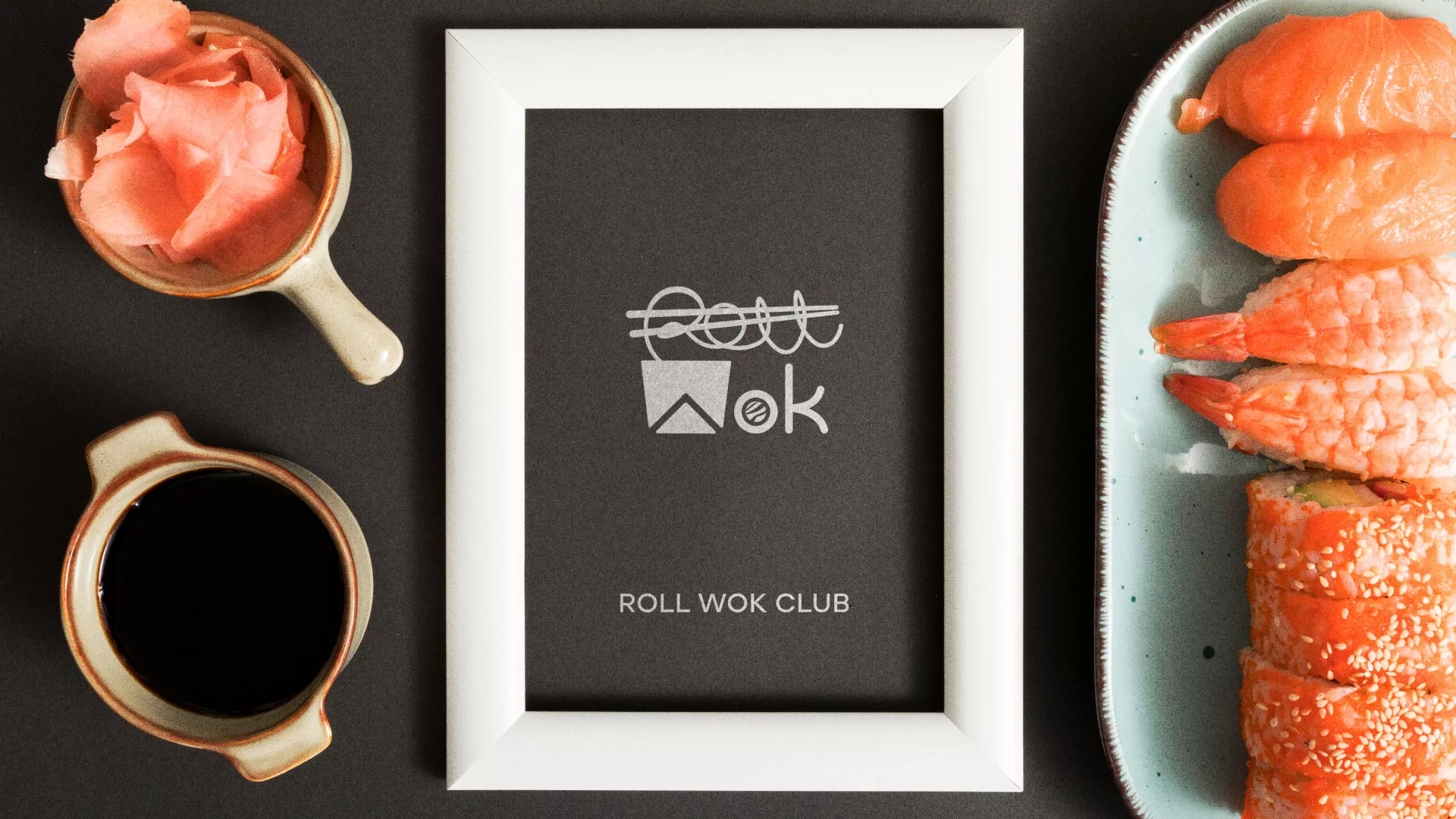 Разработка логотипа суши-бара «Roll Wok Club» в Волгограде