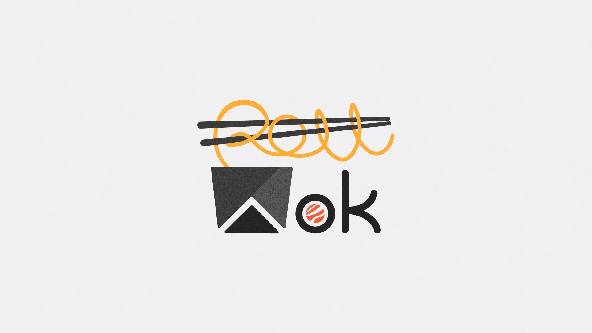 Разработка логотипа суши-бара «Roll Wok Club» в Волгограде