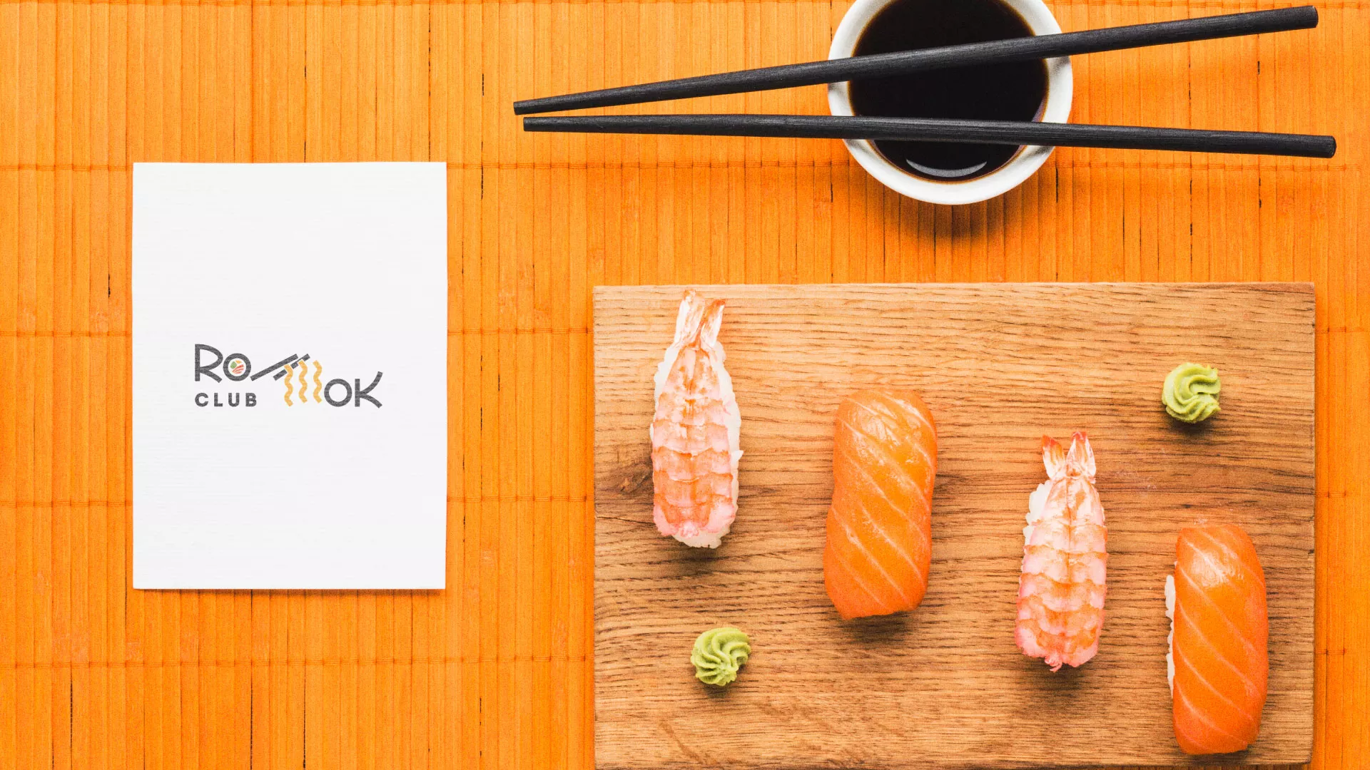 Создание логотипа суши-бара «Roll Wok Club» в Волгограде