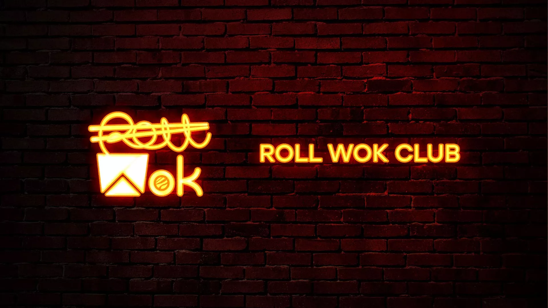 Разработка интерьерной вывески суши-бара «Roll Wok Club» в Волгограде