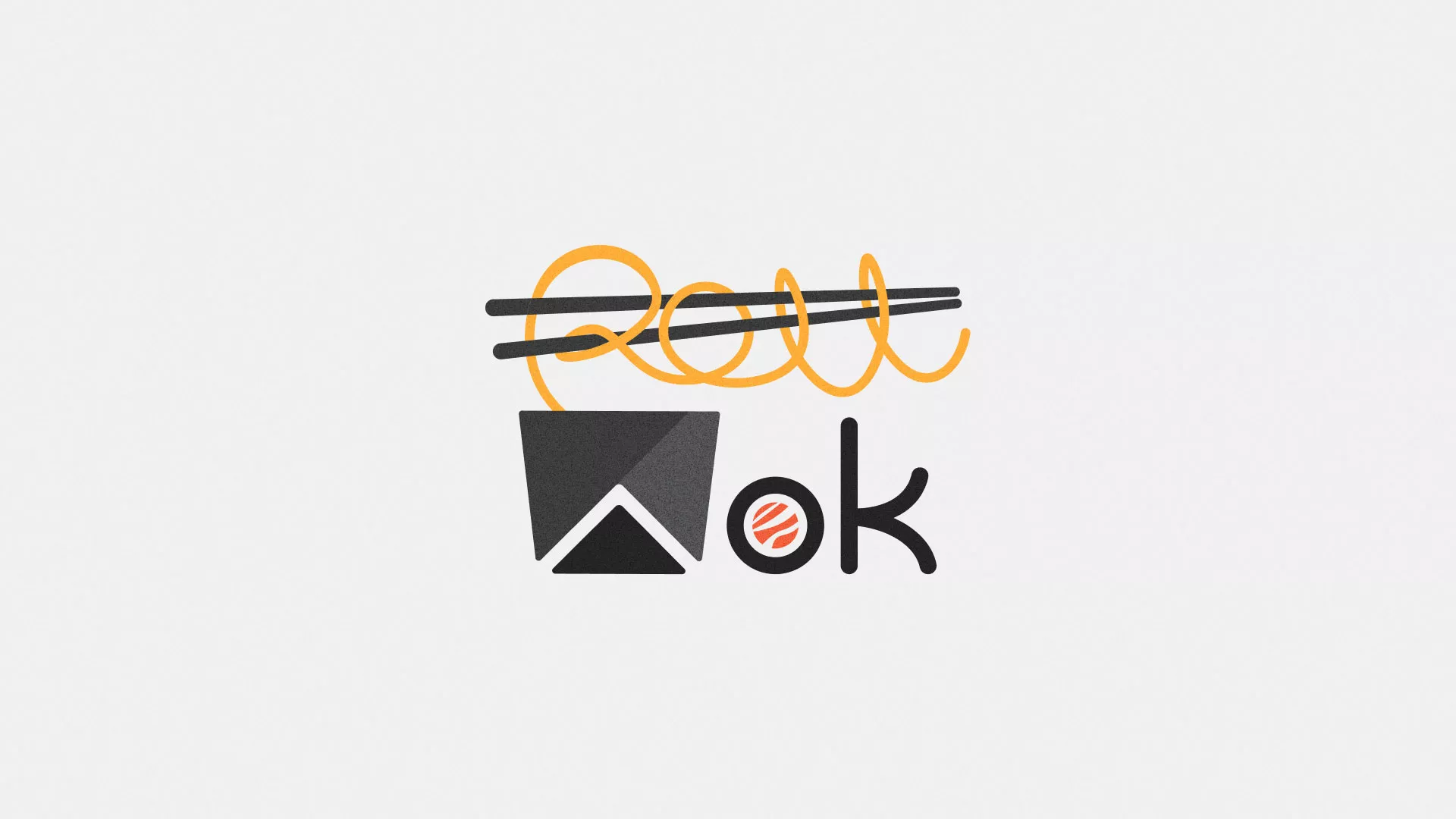 Разработка логотипа в Волгограде для суши-бара «Roll Wok Club»